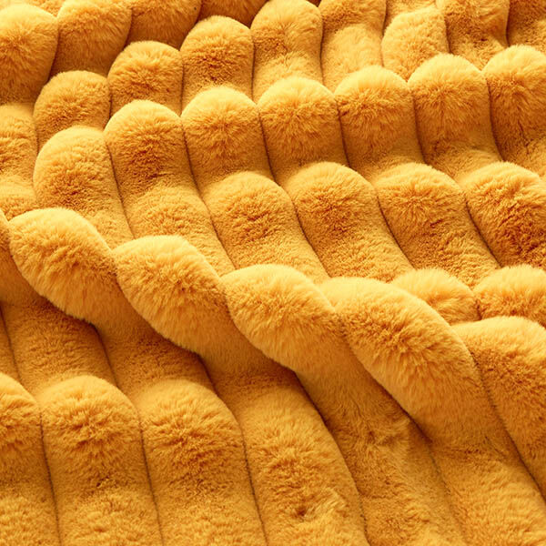 Polsterstoff Kuschelrippe – currygelb, image number 3