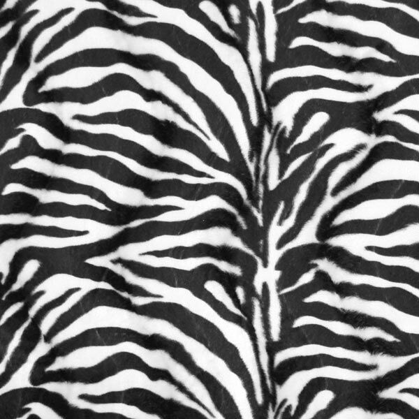 Tierfellimitat Zebra – schwarz/weiss,  image number 1