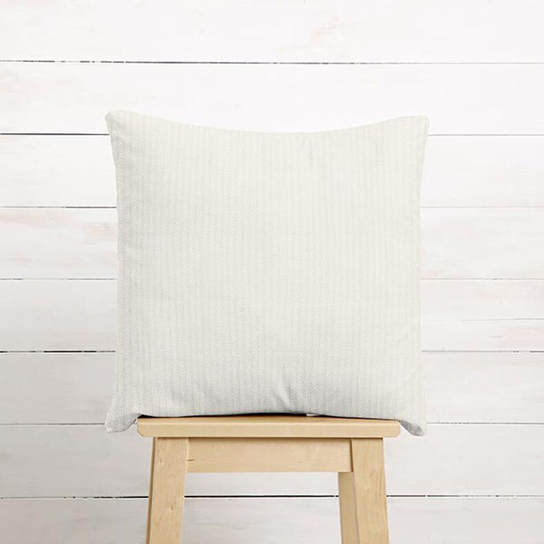Dekostoff Jacquard dezente Streifen – wollweiss, image number 6