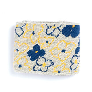 GOTS Bio Strickbündchen CUFF ME REMEMBER ME Forget-Me-Not [140 cm | 7,5 cm] | Albstoffe, 
