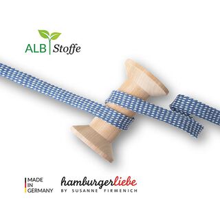 Bio Flechtkordel Twist Me Dots [ 15 mm ] | Albstoffe – taubenblau, 