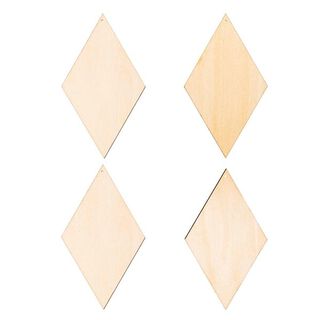 Holzdeko Anhänger Diamant Set[ 7-10  x 5-9 cm ] | Rico Design – natur, 