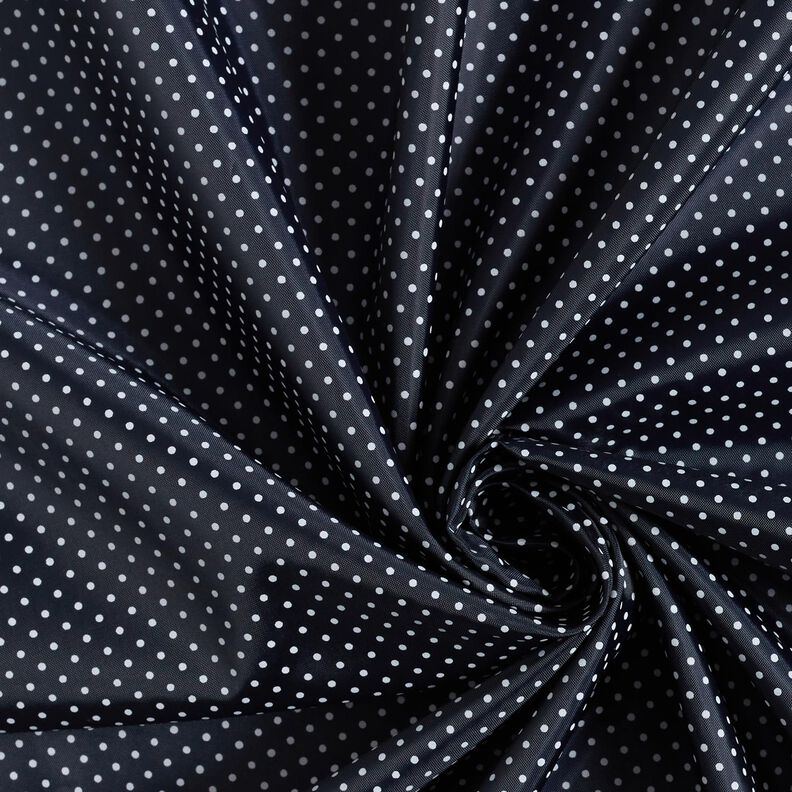 Futterstoff Polkadots – marineblau/weiss,  image number 3