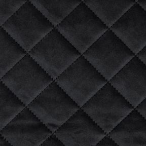 Polsterstoff Samt Steppstoff – schwarz, 