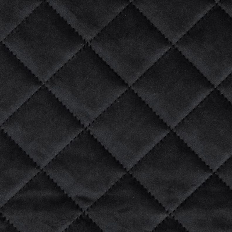 Polsterstoff Samt Steppstoff – schwarz,  image number 1