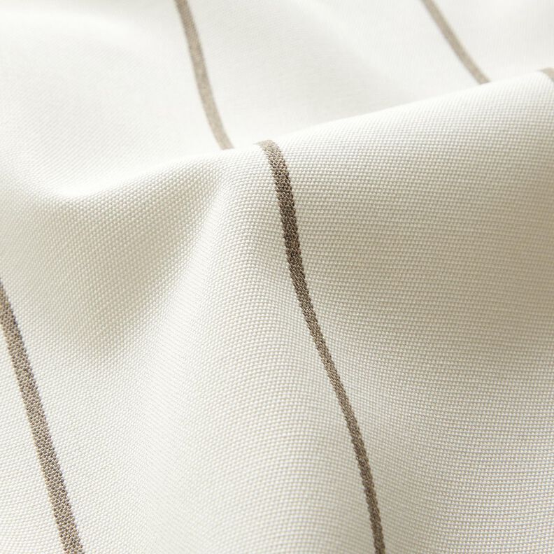 Outdoorstoff Canvas feine Streifen – weiss/hellgrau, image number 2