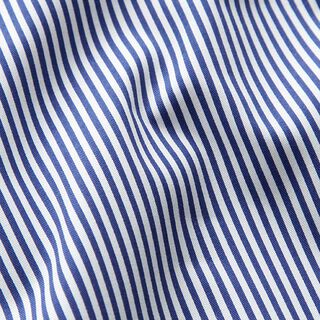 Baumwoll-Stretch schmale Streifen – marineblau/weiss | Reststück 100cm