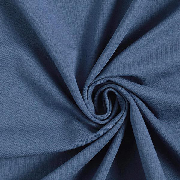 Leichter French Terry Uni – jeansblau | Reststück 50cm