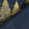Baumwollstoff Popeline Tannenbäume Goldstaub – nachtblau/gold,  thumbnail number 4