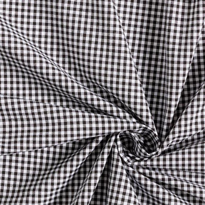 Baumwollpopeline Kleines Vichykaro, garngefärbt – schwarz/weiss,  image number 5