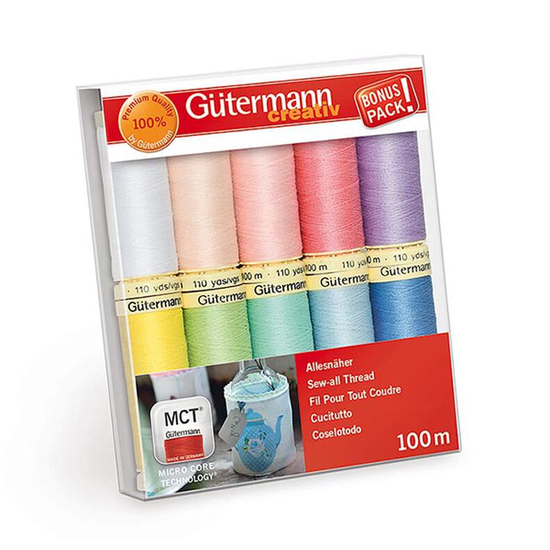 Nähfaden-Set Allesnäher Pastell [10 Spulen je 100 m] | Gütermann,  image number 1