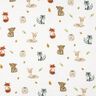 Musselin/ Doppel-Krinkel Gewebe Waldtiere Digitaldruck | Poppy Fabrics – weiss/terracotta,  thumbnail number 1