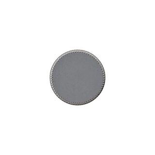 Metall-Polyesterknopf Öse [ 15 mm ] – grau, 