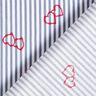Popeline Stretch Streifen und Herzen – weiss/indigo,  thumbnail number 4