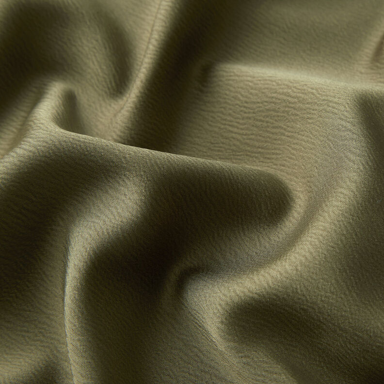Crêpe Satin Uni – oliv,  image number 2