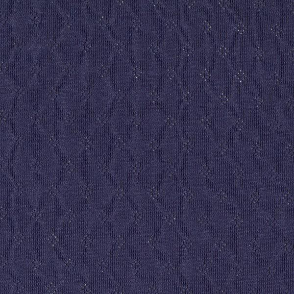 Feinstrickjersey mit Lochmuster – marineblau,  image number 3