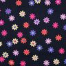 Babycord Blumen mit Glitzerdruck | Poppy Fabrics – marineblau,  thumbnail number 1