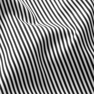 Baumwoll-Stretch schmale Streifen – schwarz/weiss | Reststück 50cm