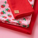 Stoffpaket Jersey süße Erdbeeren | PETIT CITRON – rosa, 
