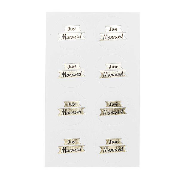 Sticker Just Married| Rico Design – weiss/gold,  image number 3