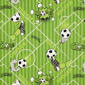 Dekostoff Halbpanama Fußballspiel – grün, 