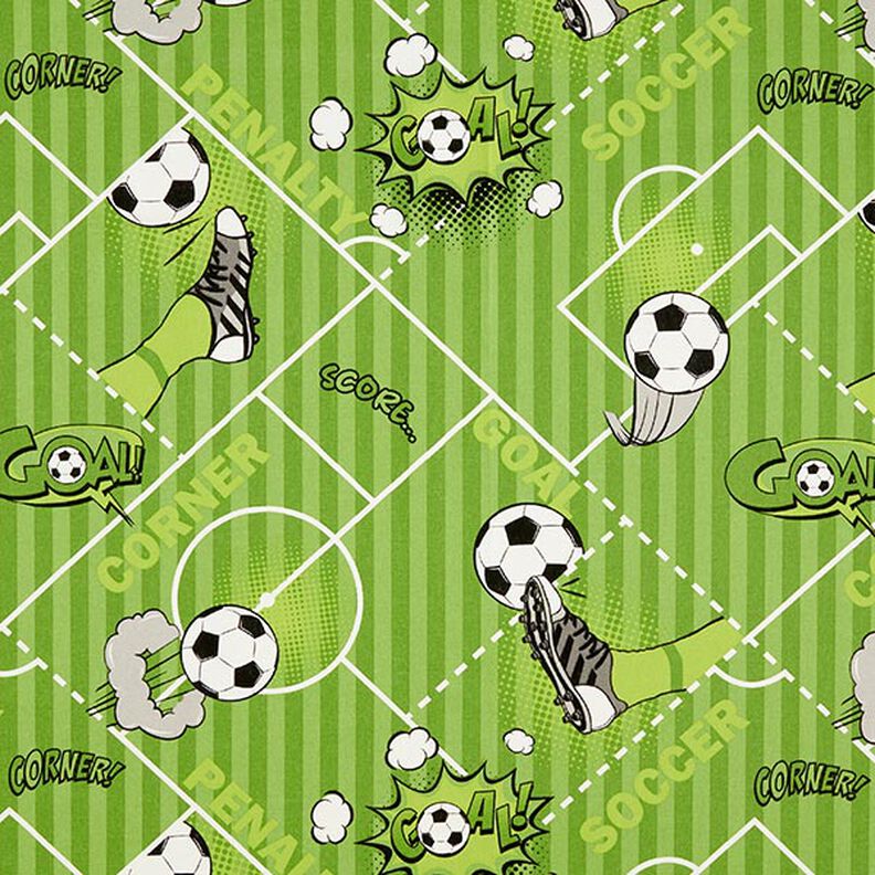 Dekostoff Halbpanama Fußballspiel – grün,  image number 1