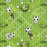 Dekostoff Halbpanama Fußballspiel – grün,  thumbnail number 1
