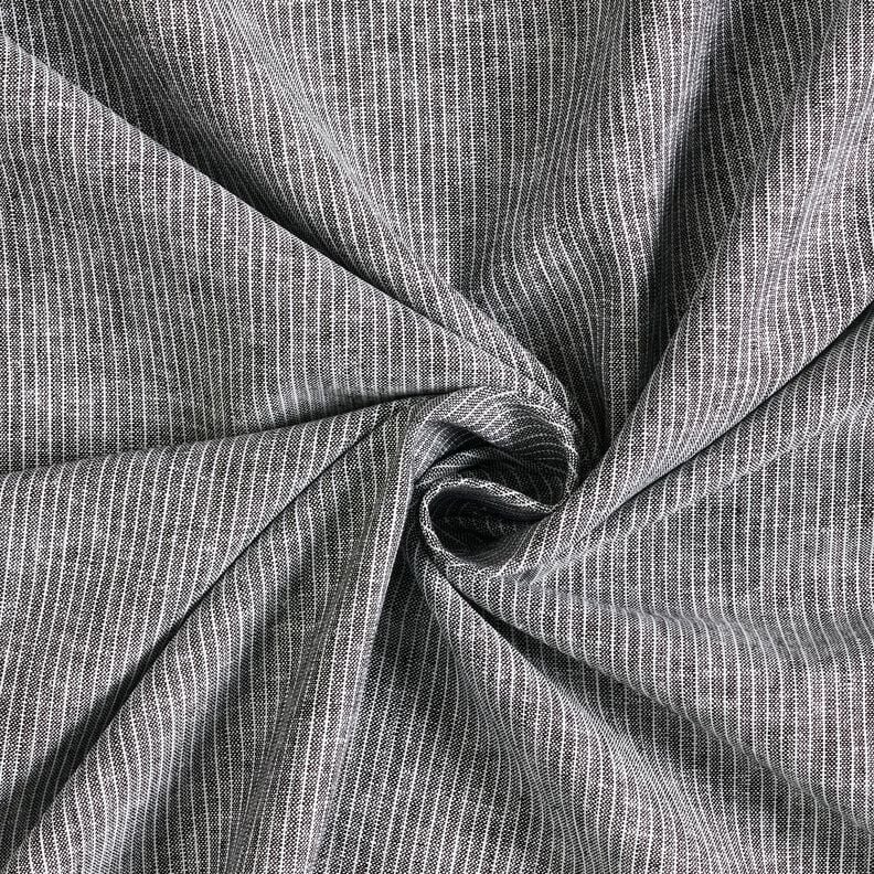 Leinen-Baumwoll-Mix schmale Streifen – schwarz/weiss, image number 3
