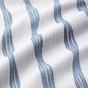 Dekostoff Halbpanama Wellenstreifen &ndash; blau, 