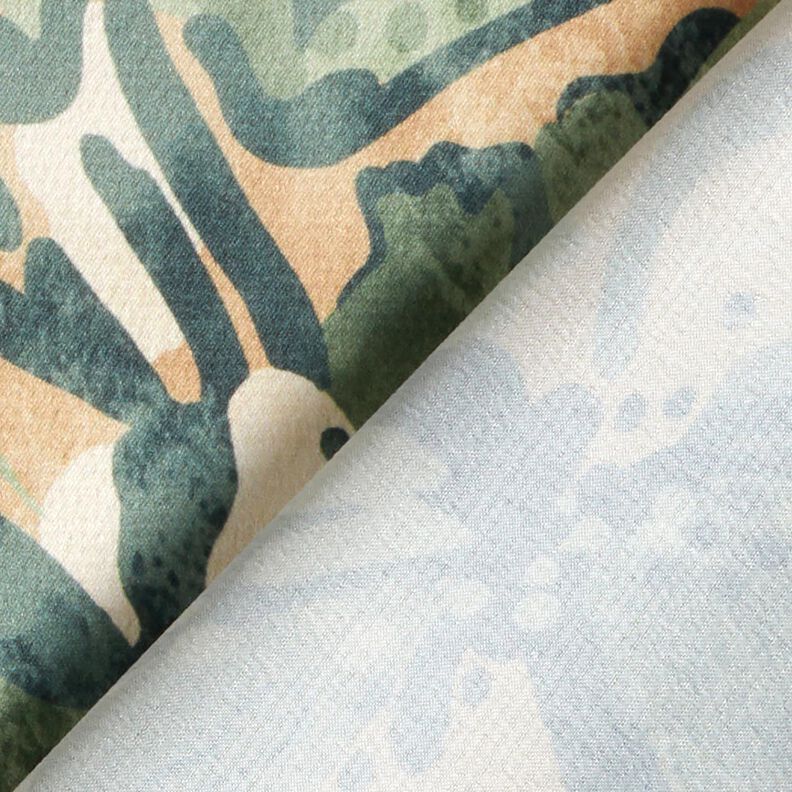 Kreppsatin Meeresblumen – schilf/beige,  image number 4