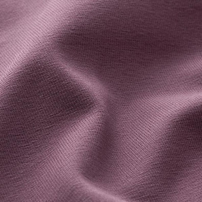 Baumwolljersey Medium Uni – aubergine | Reststück 90cm,  image number 4
