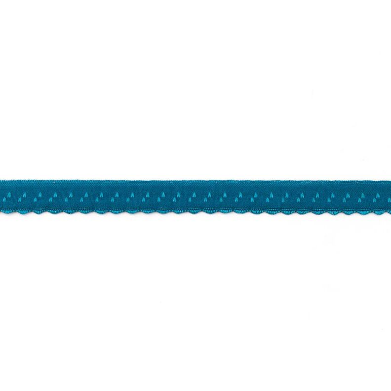 Elastisches Einfassband Spitze [12 mm] – hellpetrol,  image number 1