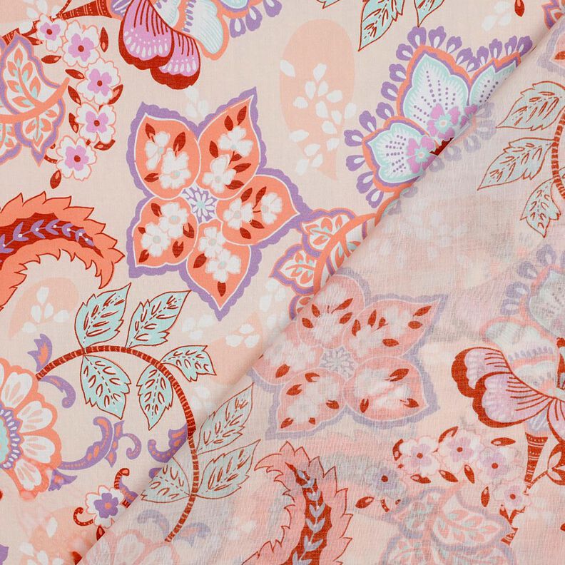Baumwoll-Voile Stella | Nerida Hansen – apricot/lavendel,  image number 4