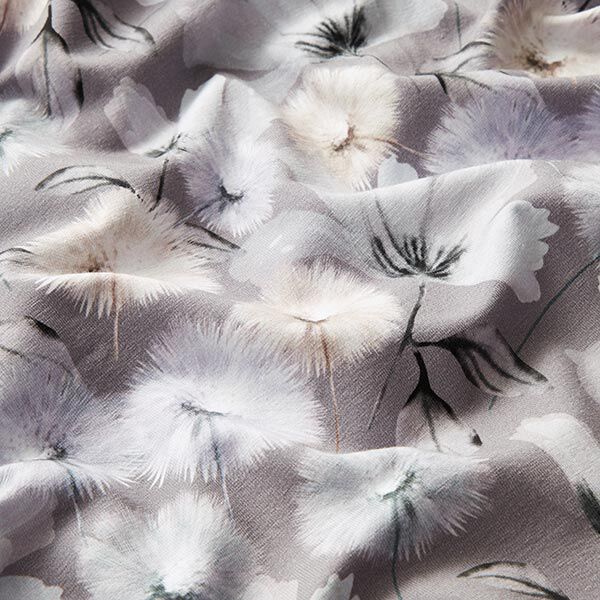 Baumwolljersey Pusteblumen – grau