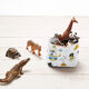Baumwollpopeline Piraten-Tiere – weiss/hellpetrol,  thumbnail number 7