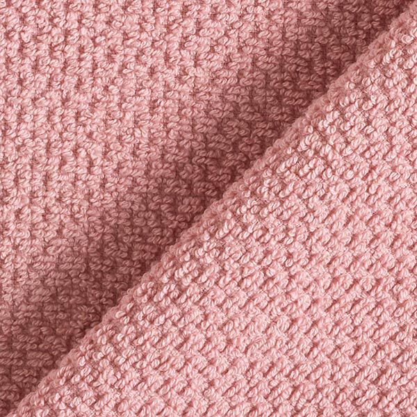 Frotteestoff Struktur – rosé | Reststück 100cm