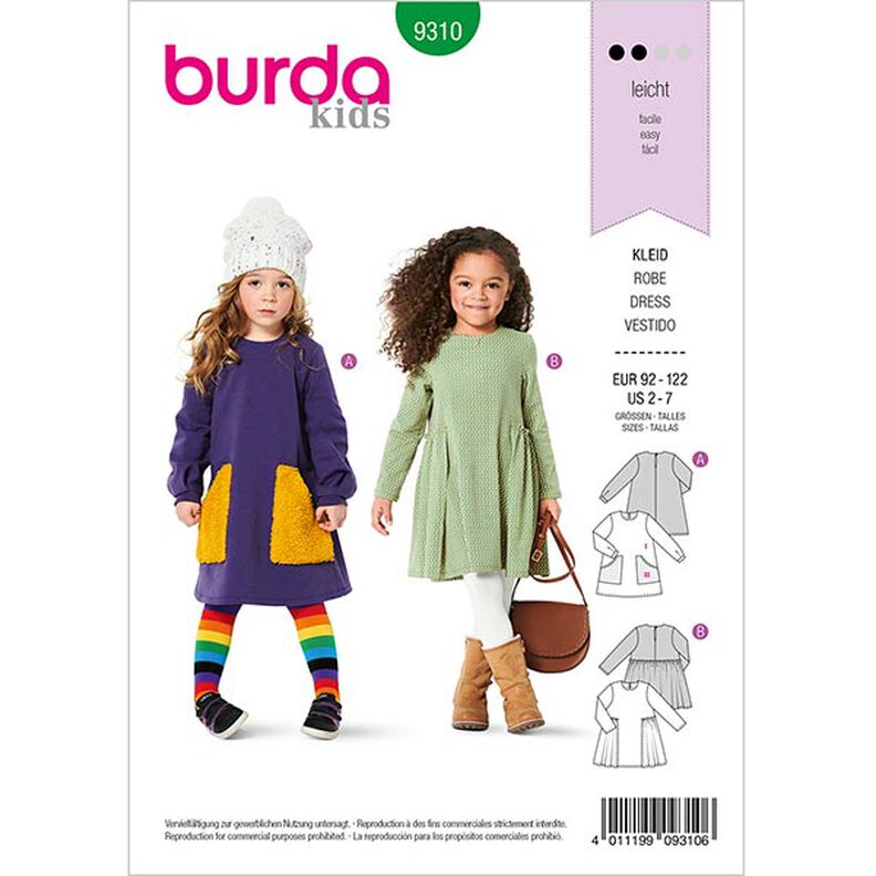 Kleid | Burda 9310 | 92-122,  image number 1