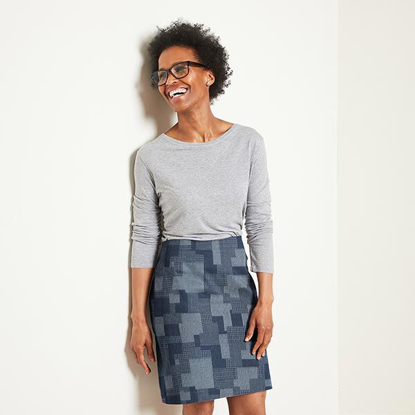 Jeansstoff Patchwork – marineblau