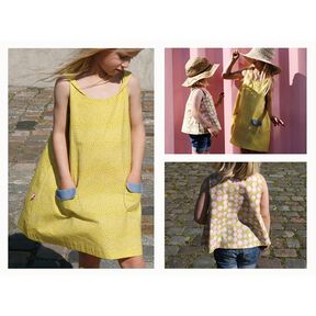 ROSA - Kleid und Top mit gedrehten Trägern und Taschen | Studio Schnittreif | 74-140, 