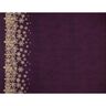French Terry Sommersweat Eisblumen Bordürenstoff | Glitzerpüppi – aubergine/altgold,  thumbnail number 1