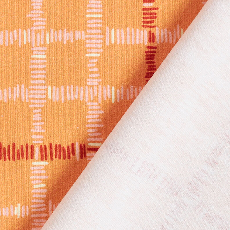 GOTS Baumwolljersey Checks | Tula – orange/terracotta,  image number 4