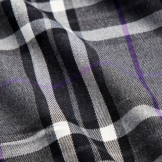 Twill Schottenkaro – dunkelgrau/lila, 