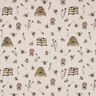 Dekostoff Halbpanama Bienen und Honig – natur,  thumbnail number 1
