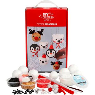 DIY-Set Weihnachtskugeln Polartiere, 