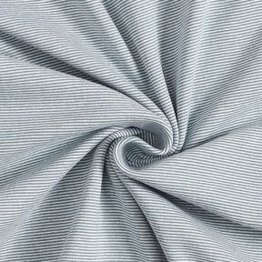 Bündchen Schlauchware schmale Ringel – jeansblau/wollweiss, 
