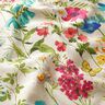 Dekostoff Halbpanama Wiesenblumen – natur/himbeere,  thumbnail number 2