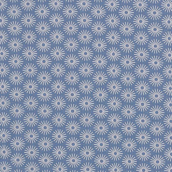 Baumwolljersey Strahlen-Blume – jeansblau,  image number 1