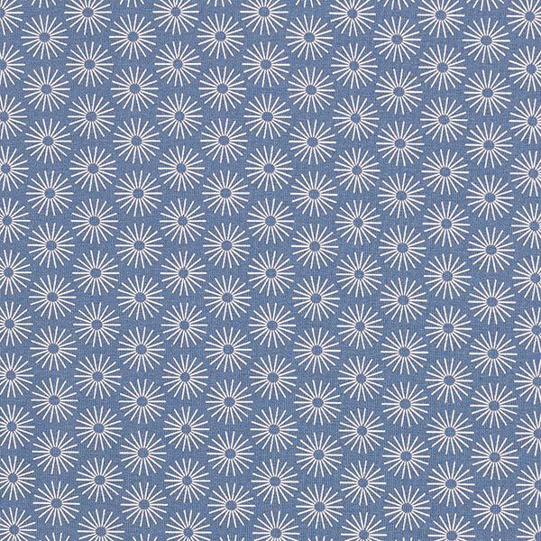 Baumwolljersey Strahlen-Blume – jeansblau, image number 1