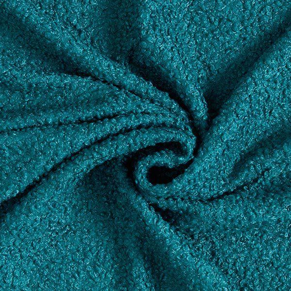 Strick Bouclé Uni – hellpetrol, image number 1