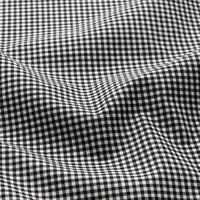 Hemdenstoff kleines Karo – schwarz/weiss, 